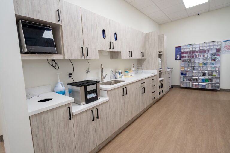 Sterilization room cabinetry by Cabinet Source